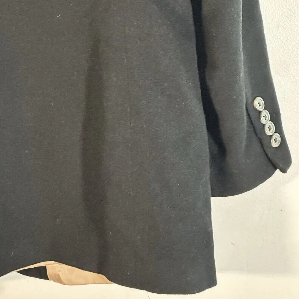 Vintage Bill Blass Cashmere Blazer Sport Jacket Mens‎ 42 Black Two Button